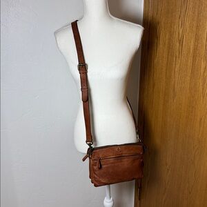 Harbour 2nd Anchor Love Evita cognac leather crossbody bag
